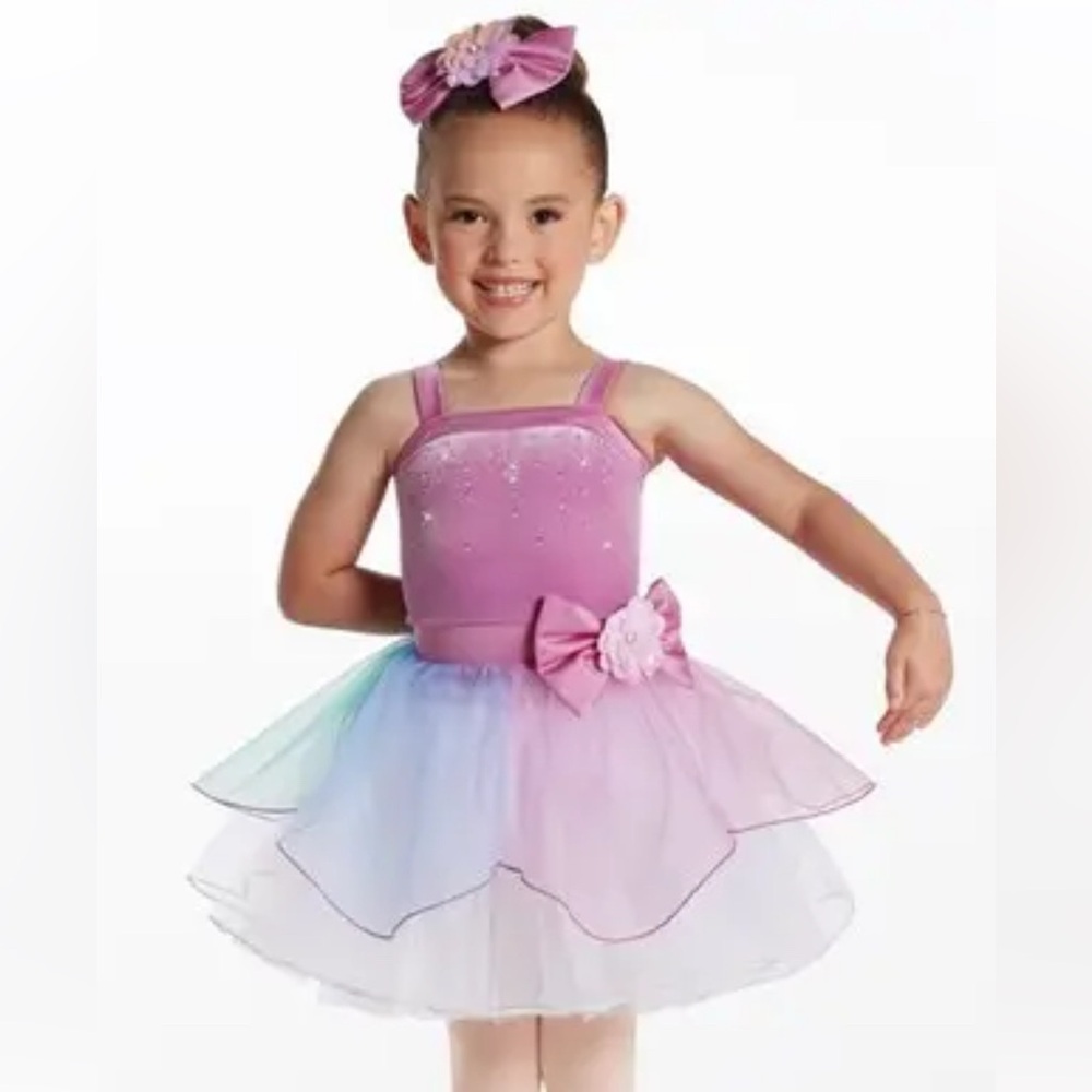 NWT Weissman child’s ballet tutu costume size Small Child pink white blue